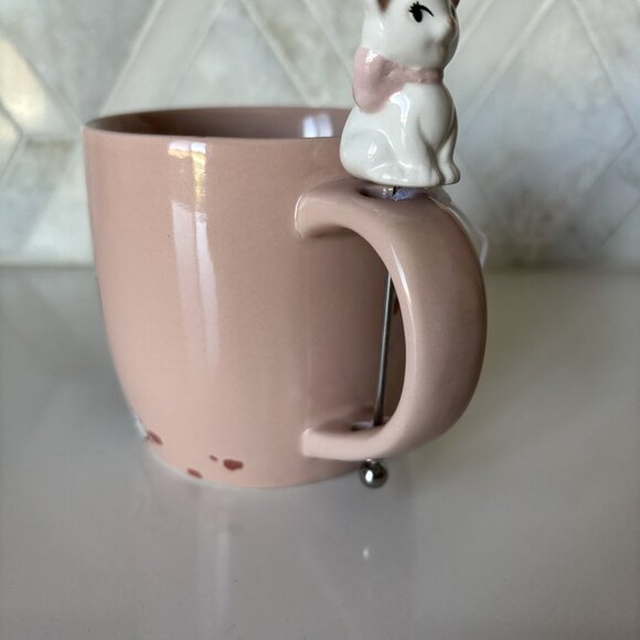 Zrike Brands Disney Aristocats Pink Bonjour I Woke Up Like This Mug with Stirrer - Picture 3 of 10